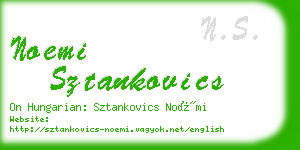 noemi sztankovics business card